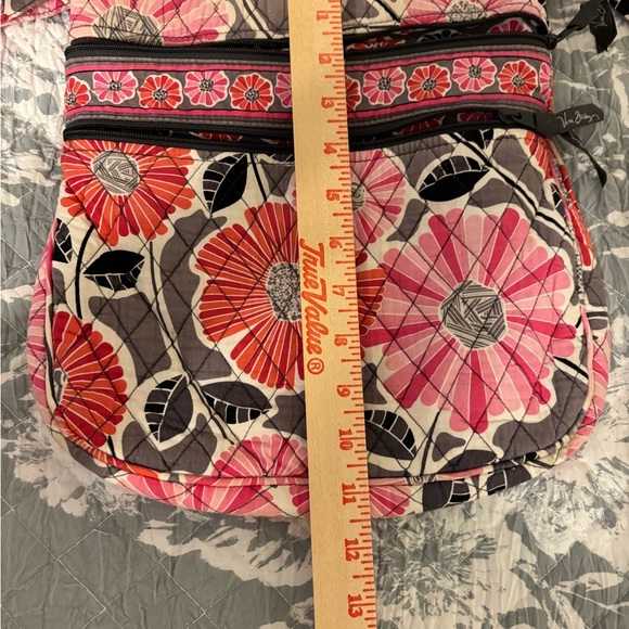 Vera Bradley Vibrant Pink and Gray Floral Crossbody - Picture 3 of 9